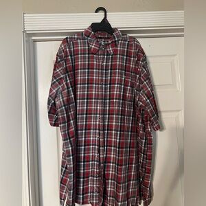 Stylish Red and Black Plaid Men's Shirt